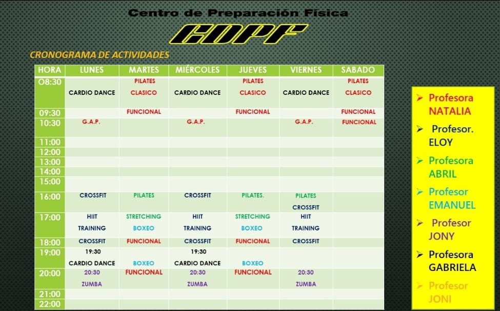 Horarios